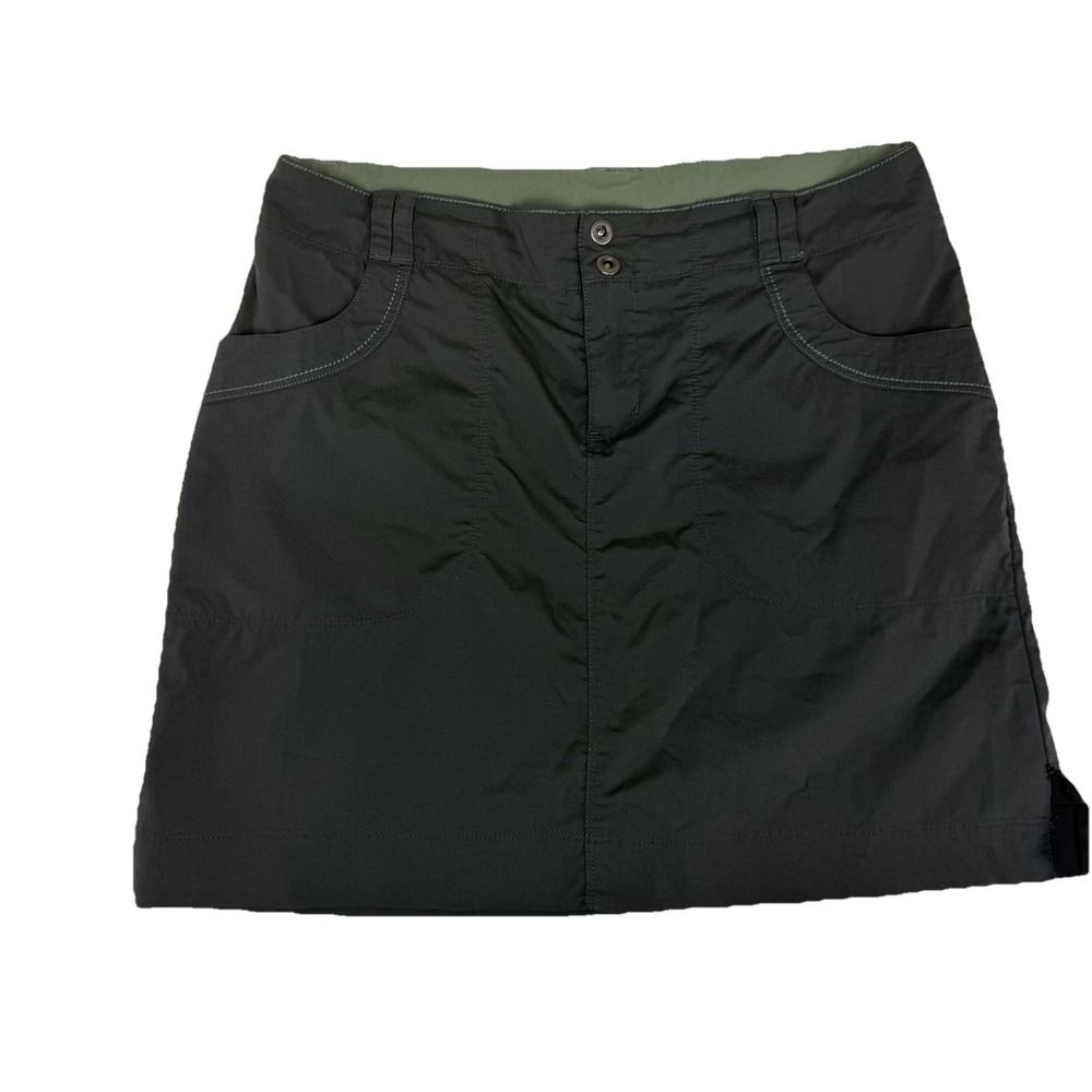 REI Utility Hiking Outdoor Golf Women's Skirt Sz 8‎ Dark Gray Nylon Gorpcore